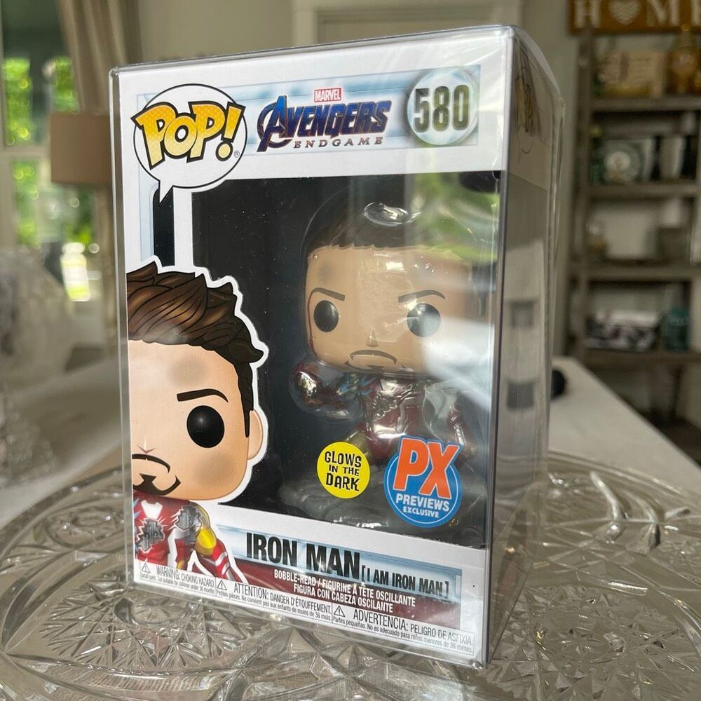 Marvel Funko Pop! Avengers Endgame Iron Man #580 glow/dark PX previews